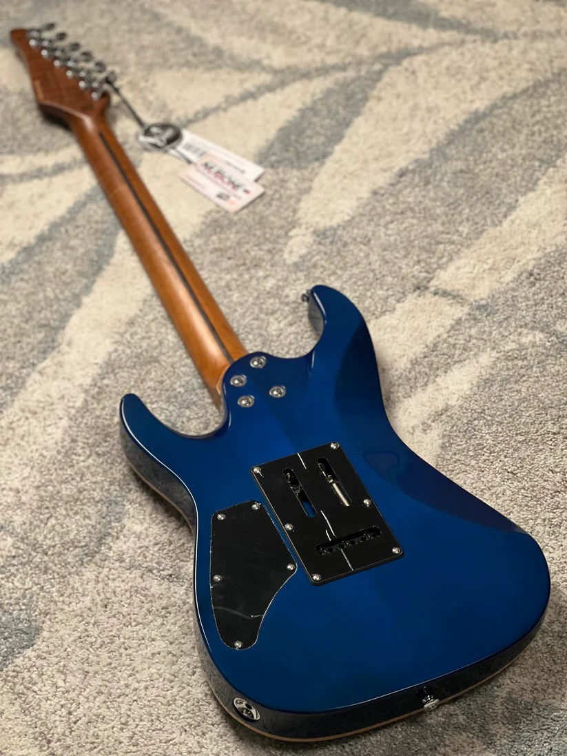 Soloking MS-1 Custom 24 HSS Quilt FMN in Blue Turquoise Wakesurf JESCAR