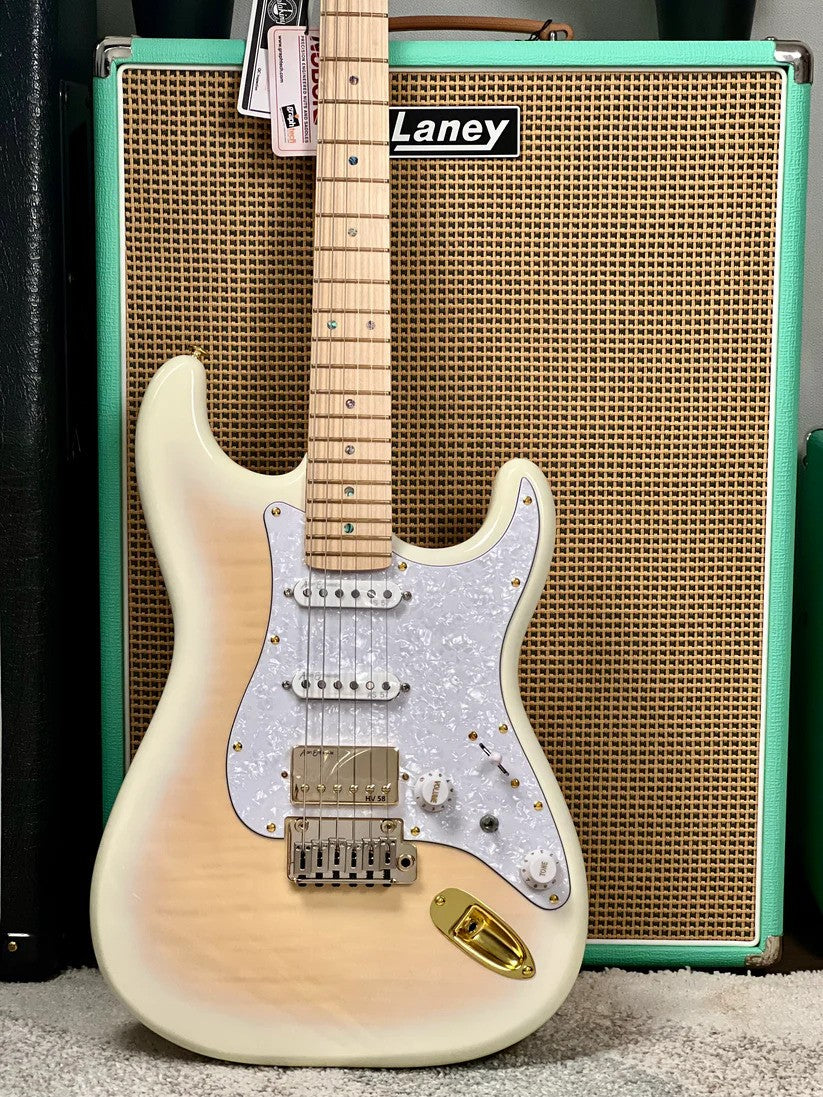 Soloking MS-1 Artisan with Flame Top in Transparent Butter Burst Limited Edition JESCAR