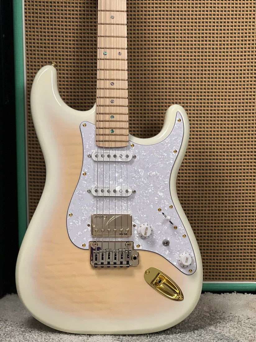 Soloking MS-1 Artisan with Flame Top in Transparent Butter Burst Limited Edition JESCAR