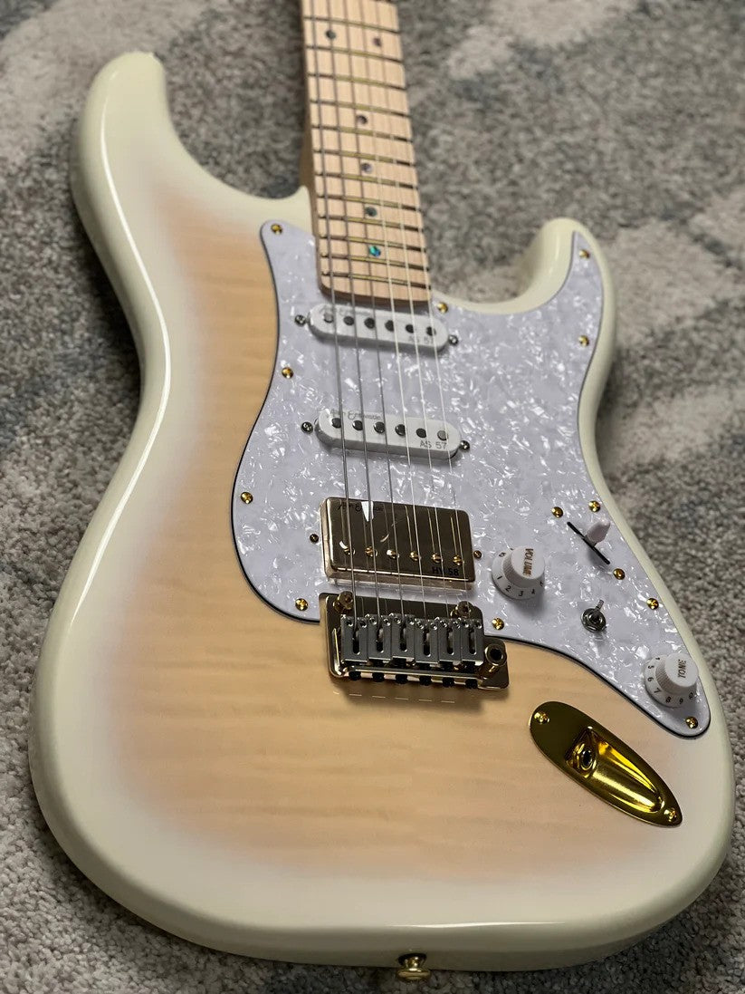 Soloking MS-1 Artisan with Flame Top in Transparent Butter Burst Limited Edition JESCAR