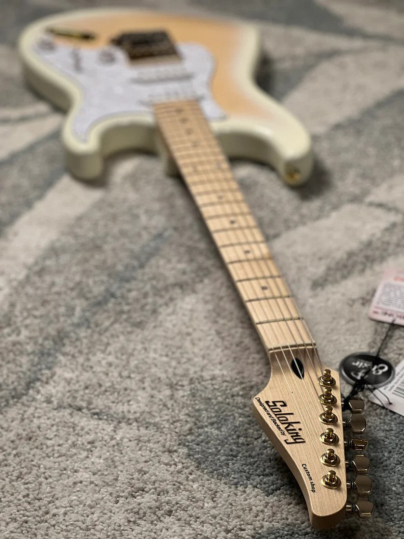 Soloking MS-1 Artisan with Flame Top in Transparent Butter Burst Limited Edition JESCAR