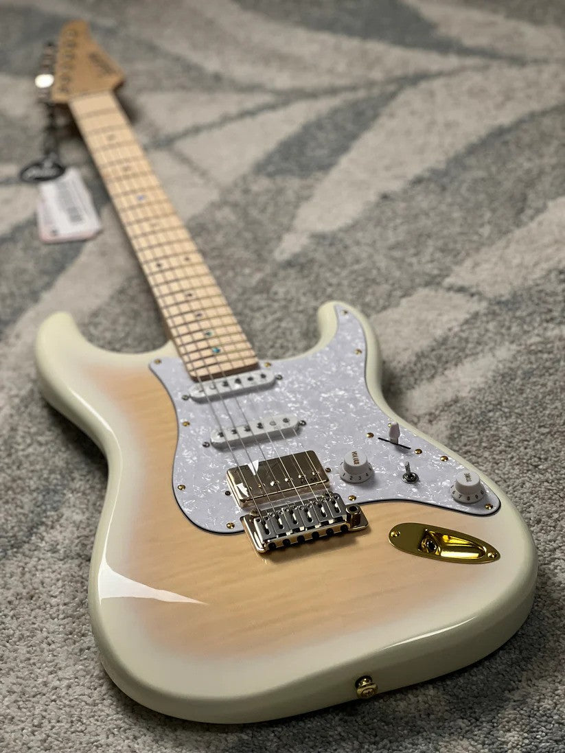 Soloking MS-1 Artisan with Flame Top in Transparent Butter Burst Limited Edition JESCAR