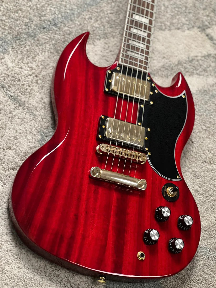Soloking SG60 MKII in Transparent Red Cherry with Gold Hardware