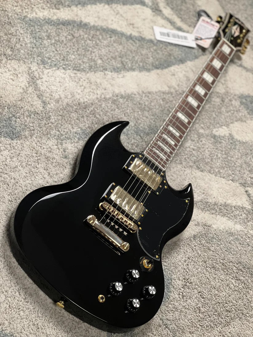 Soloking SG60 MKII in Black Beauty with Gold Hardware