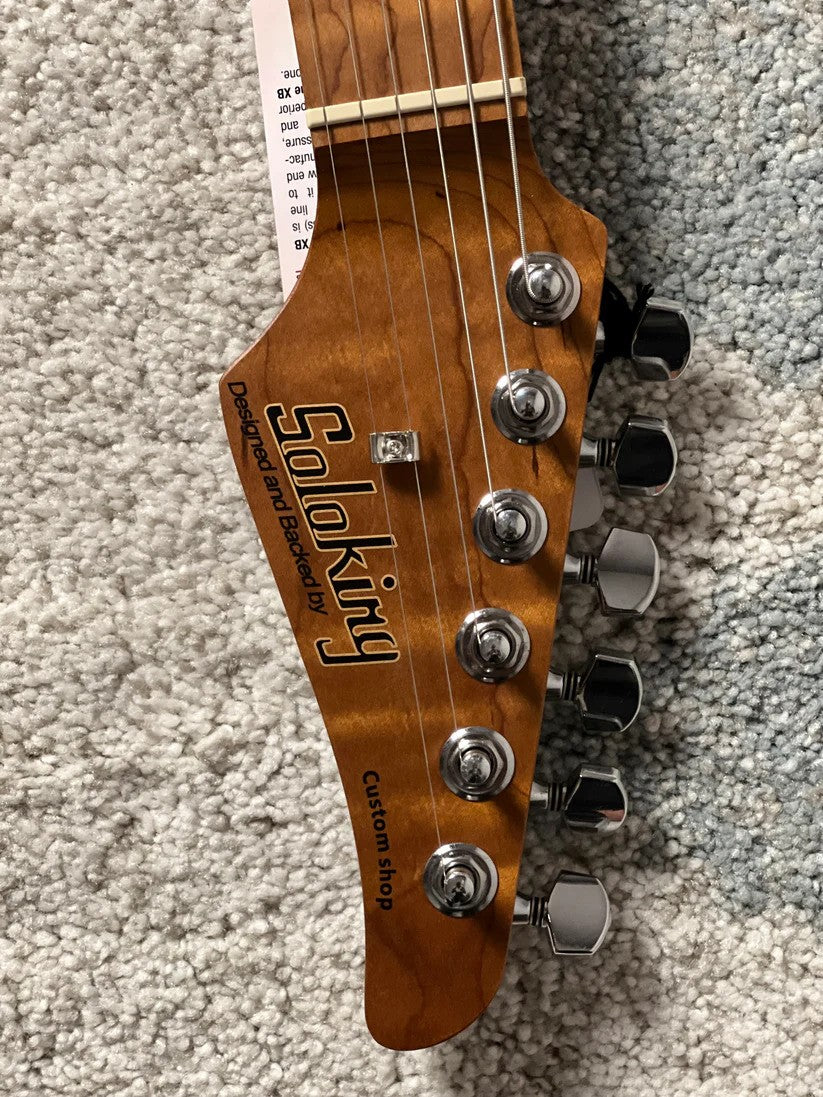 Soloking MS-1 Custom 24 HH MOD Flat Top FMN in Natural Gloss with Fishman Fluence Pickups