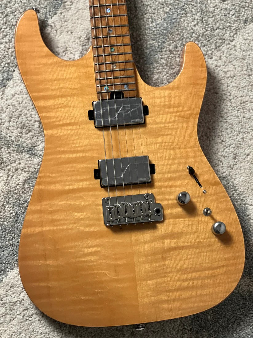 Soloking MS-1 Custom 24 HH MOD Flat Top FMN in Natural Gloss with Fishman Fluence Pickups