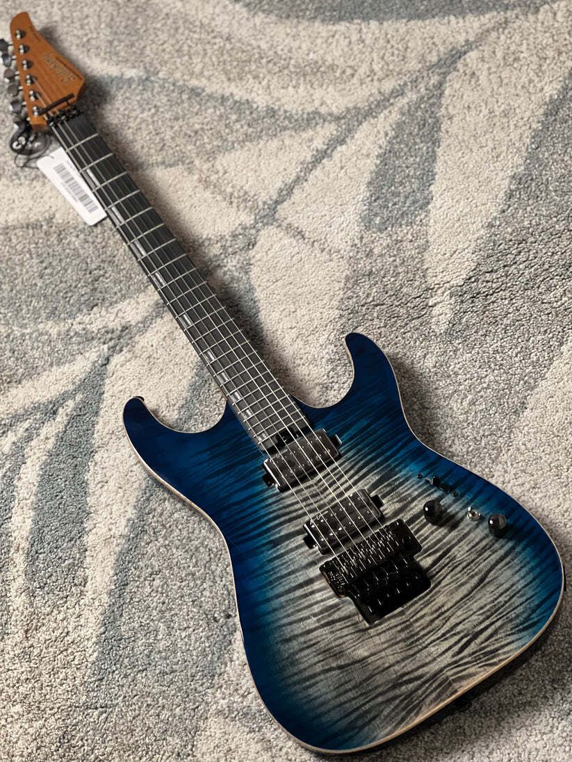 Soloking MS-1 Custom 24 HH FR Revenant in Black Aqua Burst