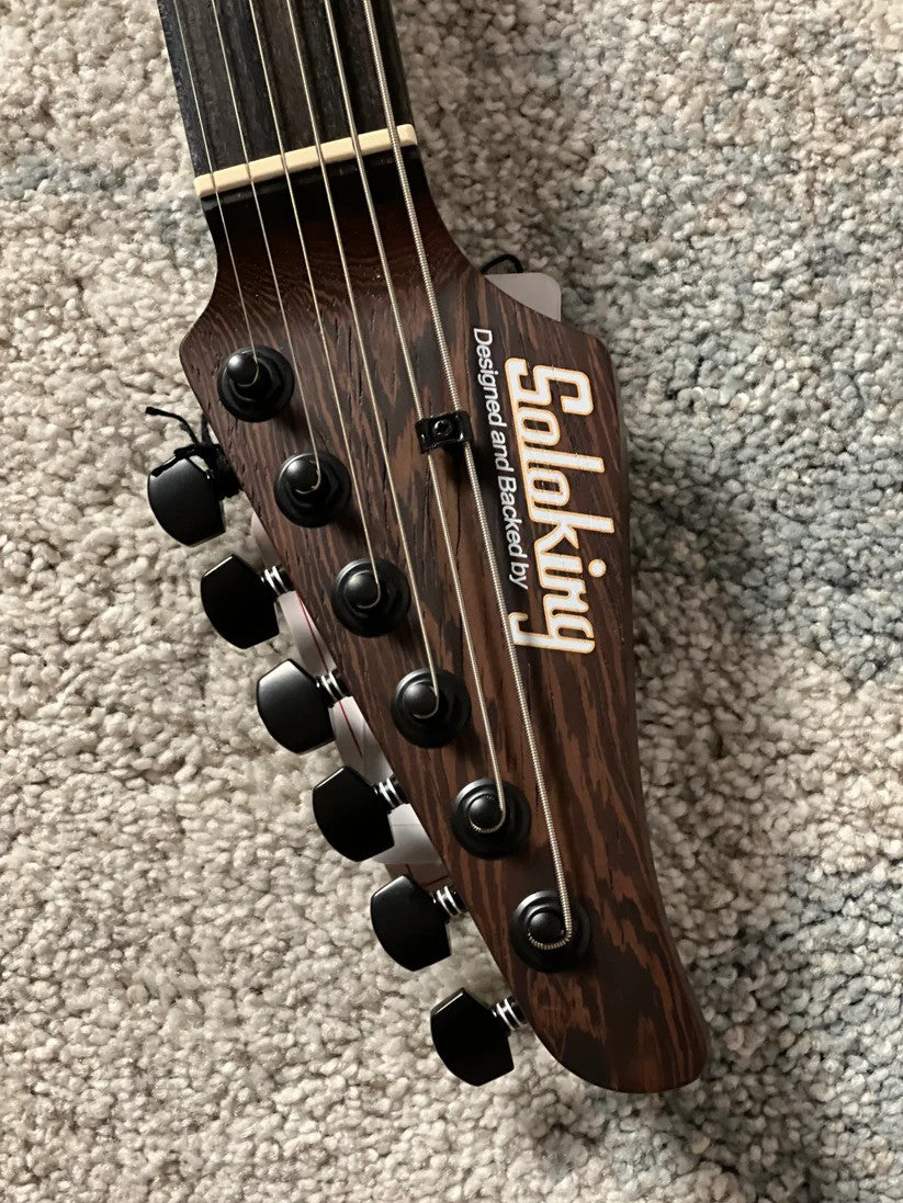 Soloking MJM-1 Custom Baritone HH with Fishman Fluence and Wenge Neck in Open Pore White