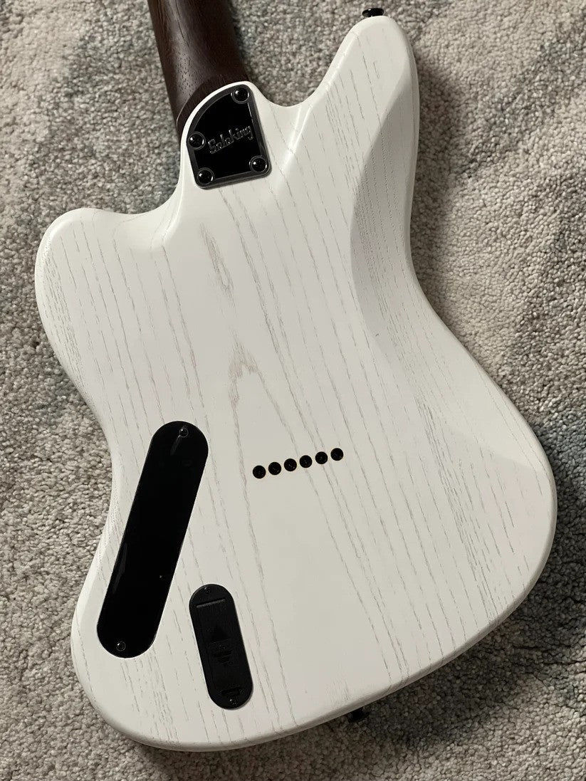 Soloking MJM-1 Custom Baritone HH with Fishman Fluence and Wenge Neck in Open Pore White