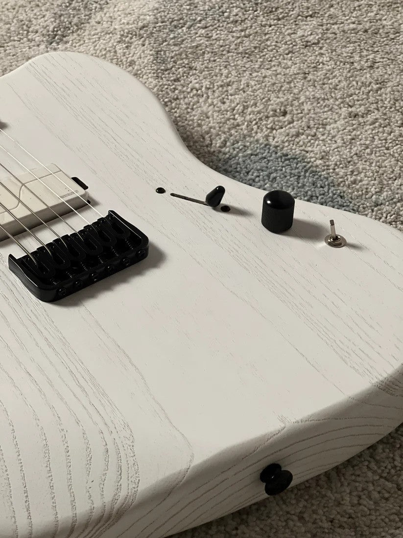 Soloking MJM-1 Custom Baritone HH with Fishman Fluence and Wenge Neck in Open Pore White