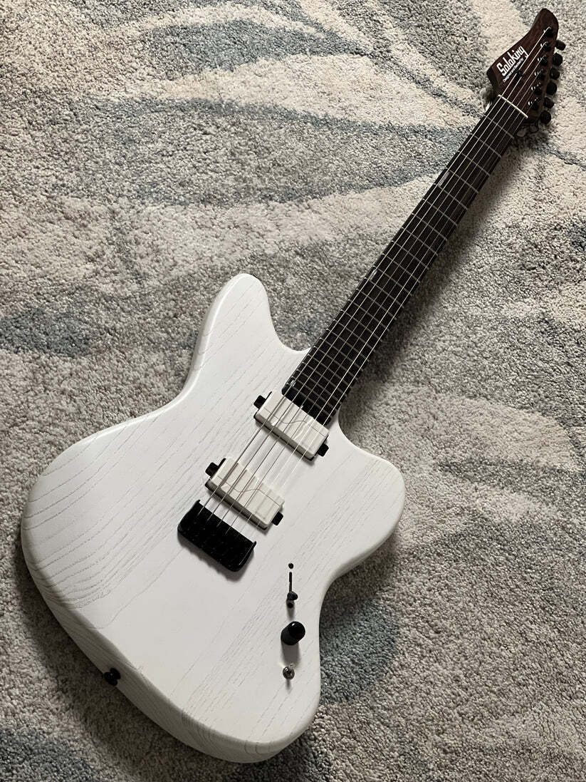 Soloking MJM-1 Custom Baritone HH with Fishman Fluence and Wenge Neck in Open Pore White