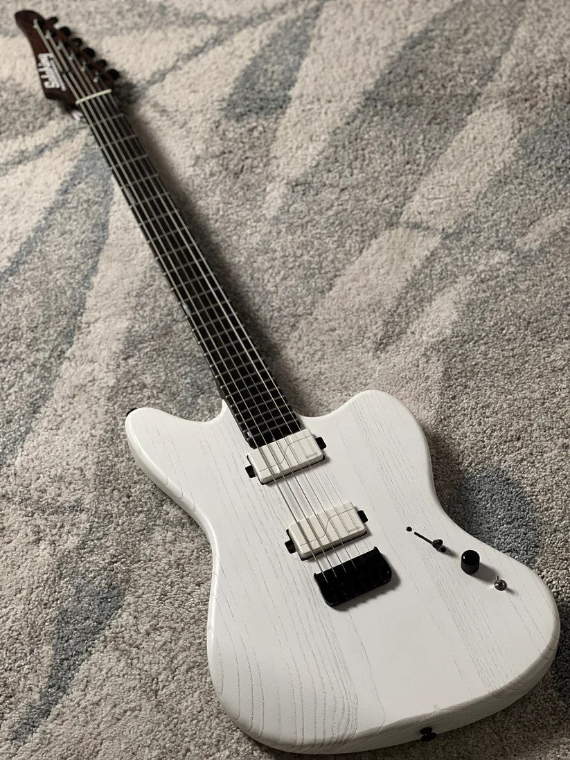 Soloking MJM-1 Custom Baritone HH with Fishman Fluence and Wenge Neck in Open Pore White