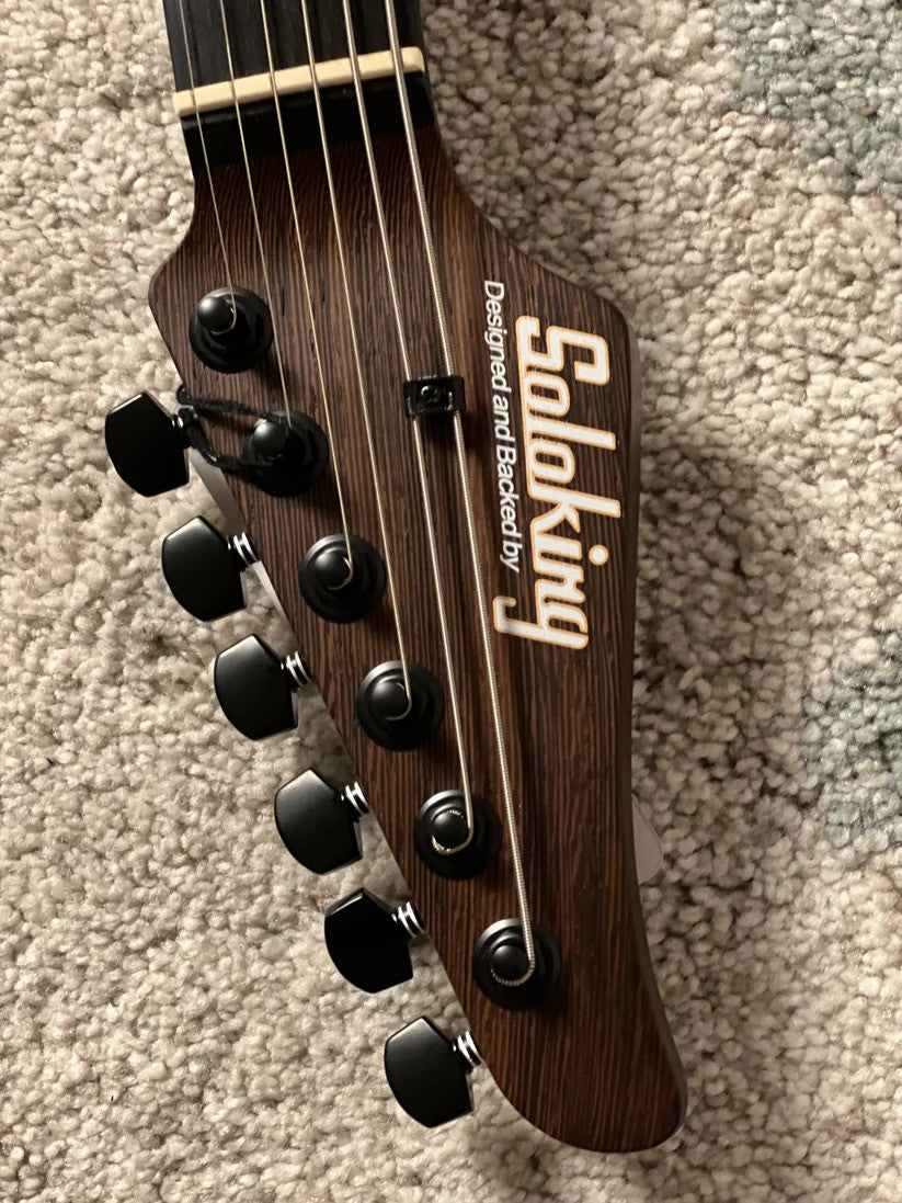 Soloking MJM-1 Custom Baritone HH with Wenge Neck in Driftwood Black