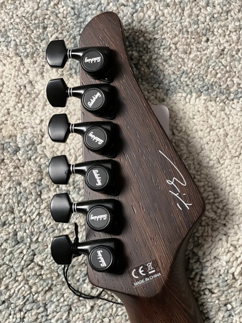 Soloking MJM-1 Custom Baritone HH with Wenge Neck in Driftwood Black