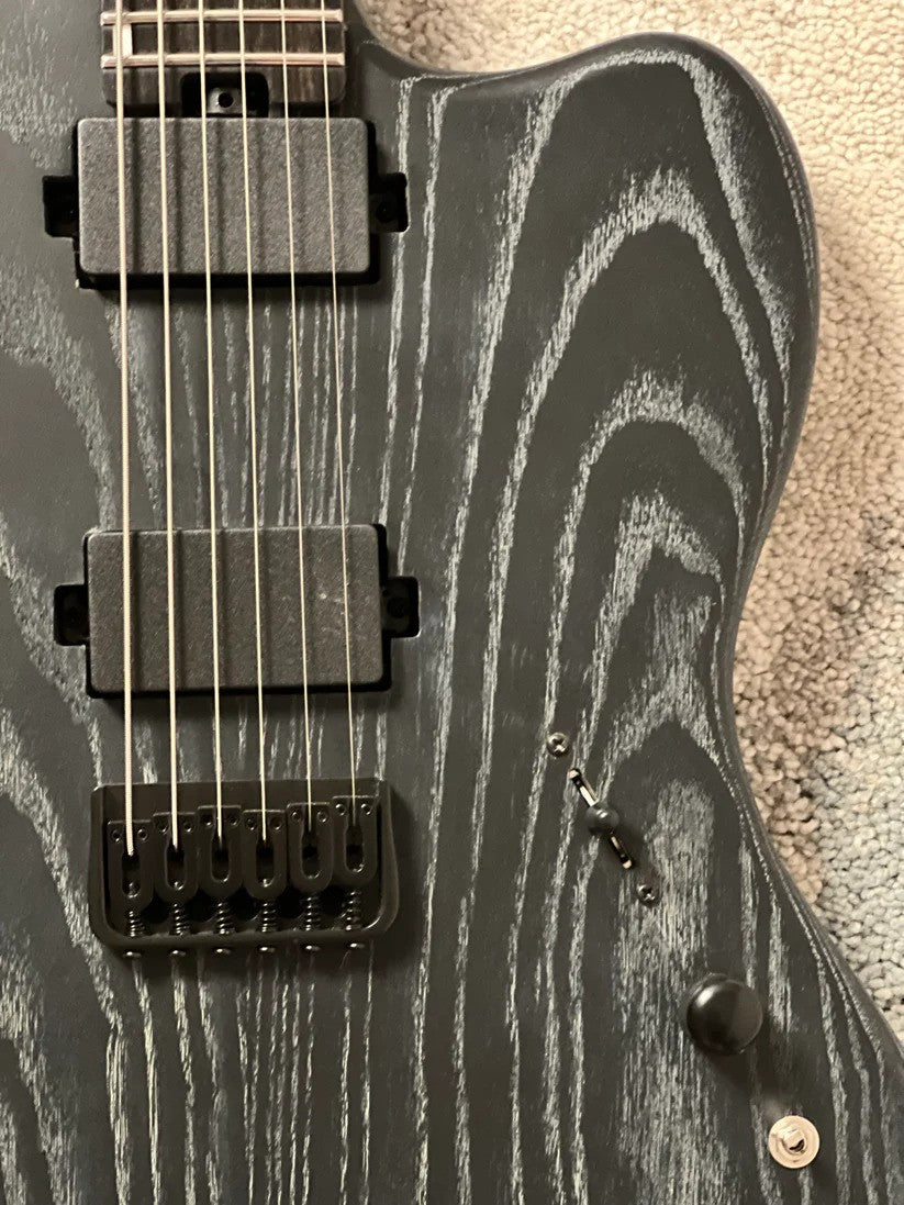 Soloking MJM-1 Custom Baritone HH with Wenge Neck in Driftwood Black