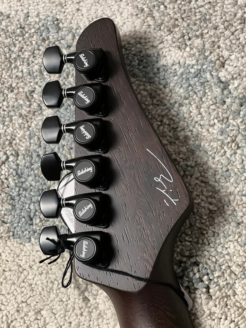 Soloking MJM-1 Custom Baritone HH with Wenge Neck in Open Pore White