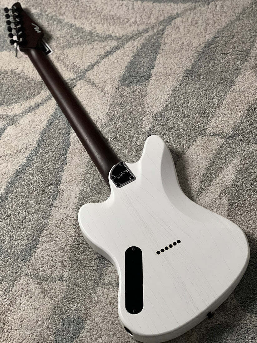 Soloking MJM-1 Custom Baritone HH with Wenge Neck in Open Pore White