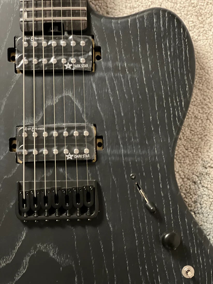 Soloking MJM-7 Custom Baritone HH with Wenge Neck in Driftwood Black