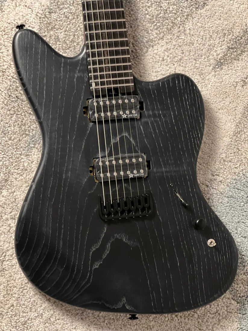 Soloking MJM-7 Custom Baritone HH with Wenge Neck in Driftwood Black