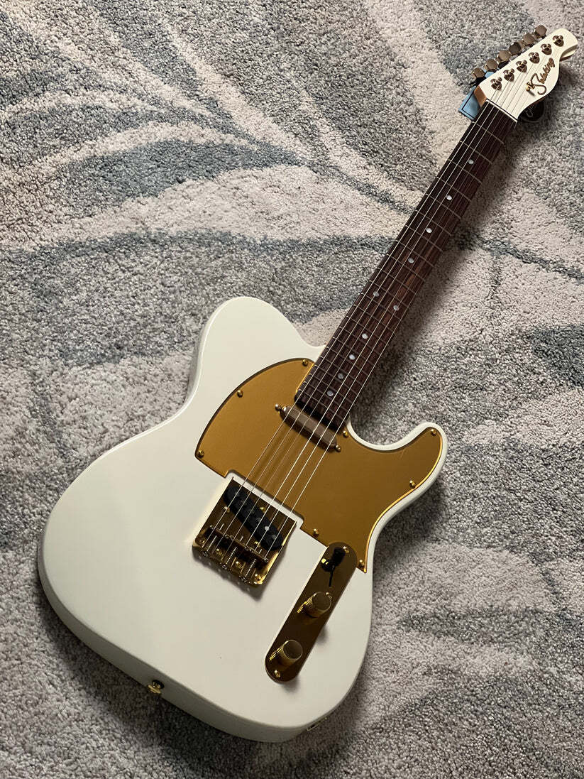 Soloking MT-1 Tribute 60s with Rosewood FB in Vintage White with Gold Hardware