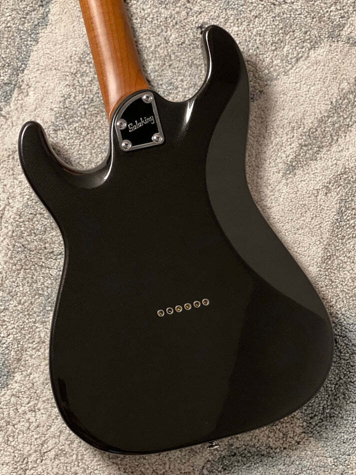 Soloking MS-1 H Baritone in Metallic Black with Roasted Maple FB