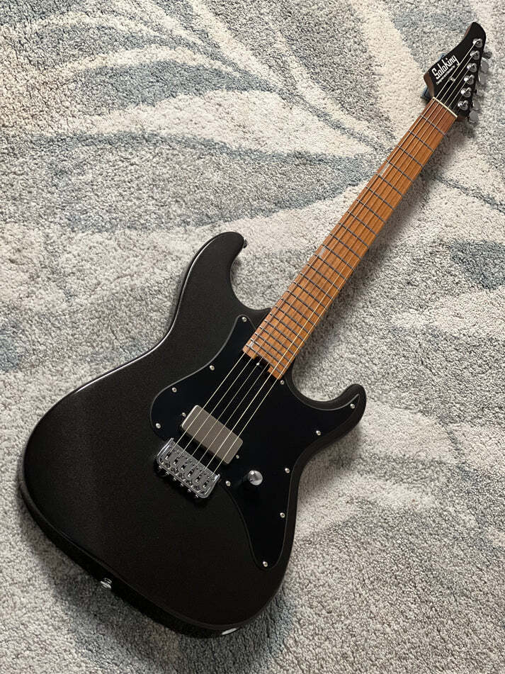 Soloking MS-1 H Baritone in Metallic Black with Roasted Maple FB