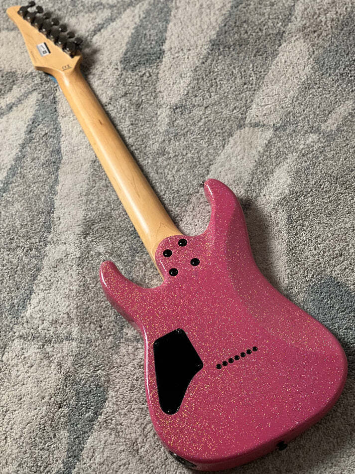 Soloking MS-7 in Pink Sparkle Mortis Tribute with Maple FB