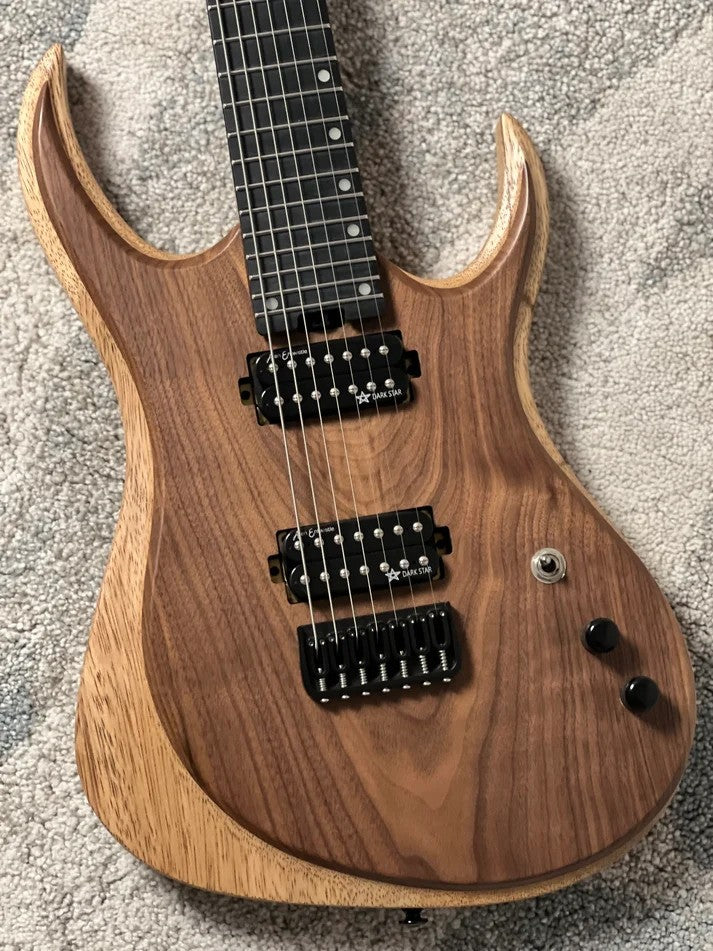 Soloking MW-7 Custom HH FMN in Natural with Exotic Walnut Top