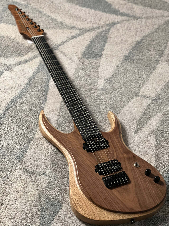 Soloking MW-7 Custom HH FMN in Natural with Exotic Walnut Top