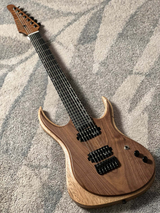 Soloking MW-7 Custom HH FMN in Natural with Exotic Walnut Top