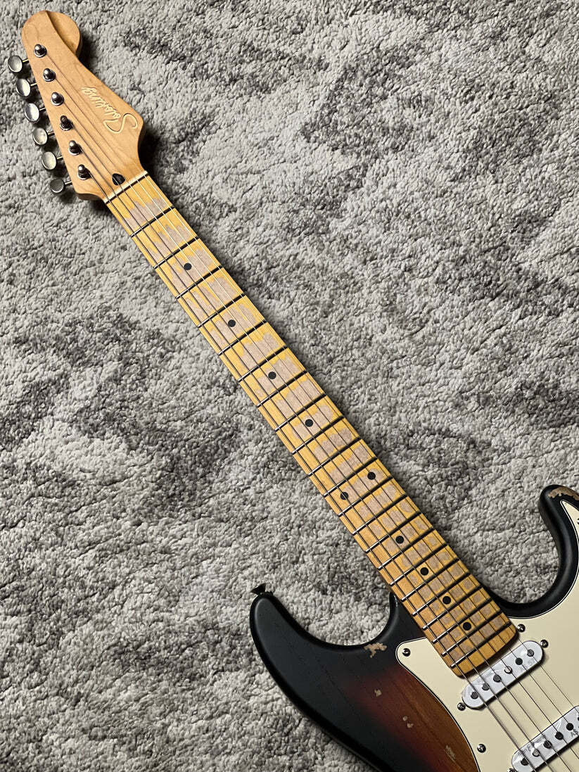 Soloking MS-1 Tribute 50s Relic with Maple FB in 3-Tone Sunburst