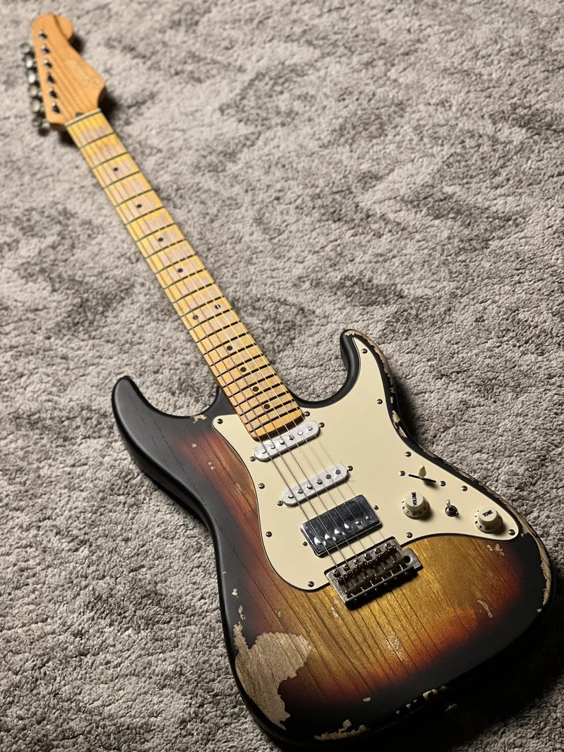 Soloking MS-1 Tribute 50s Relic with Maple FB in 3-Tone Sunburst