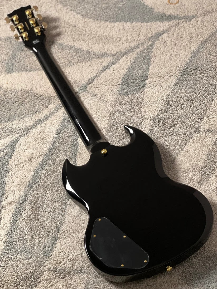 Soloking SG60 MKII in Ebony with Gold Hardware (Altered Headstock)