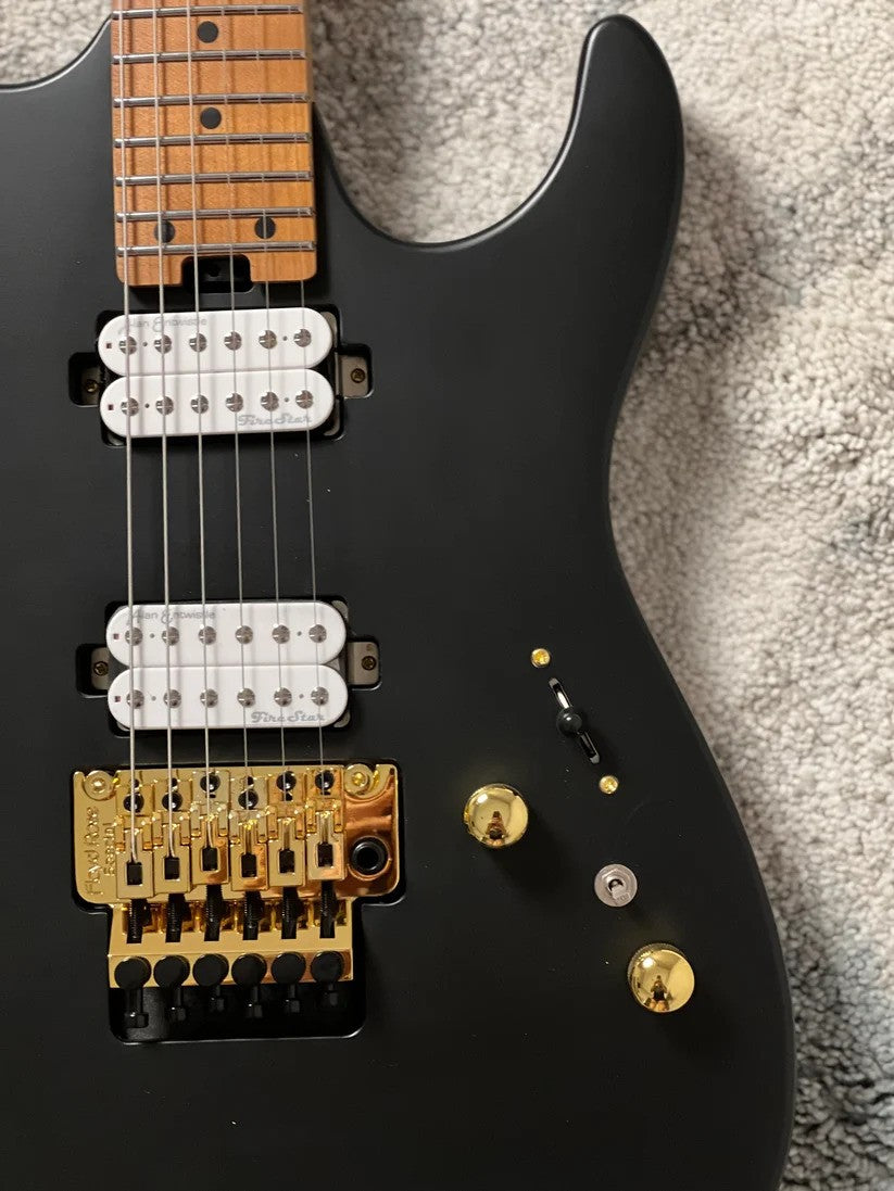 Soloking MS-1 Custom 24 HH FR Flat Top in Satin Black Limited Edition