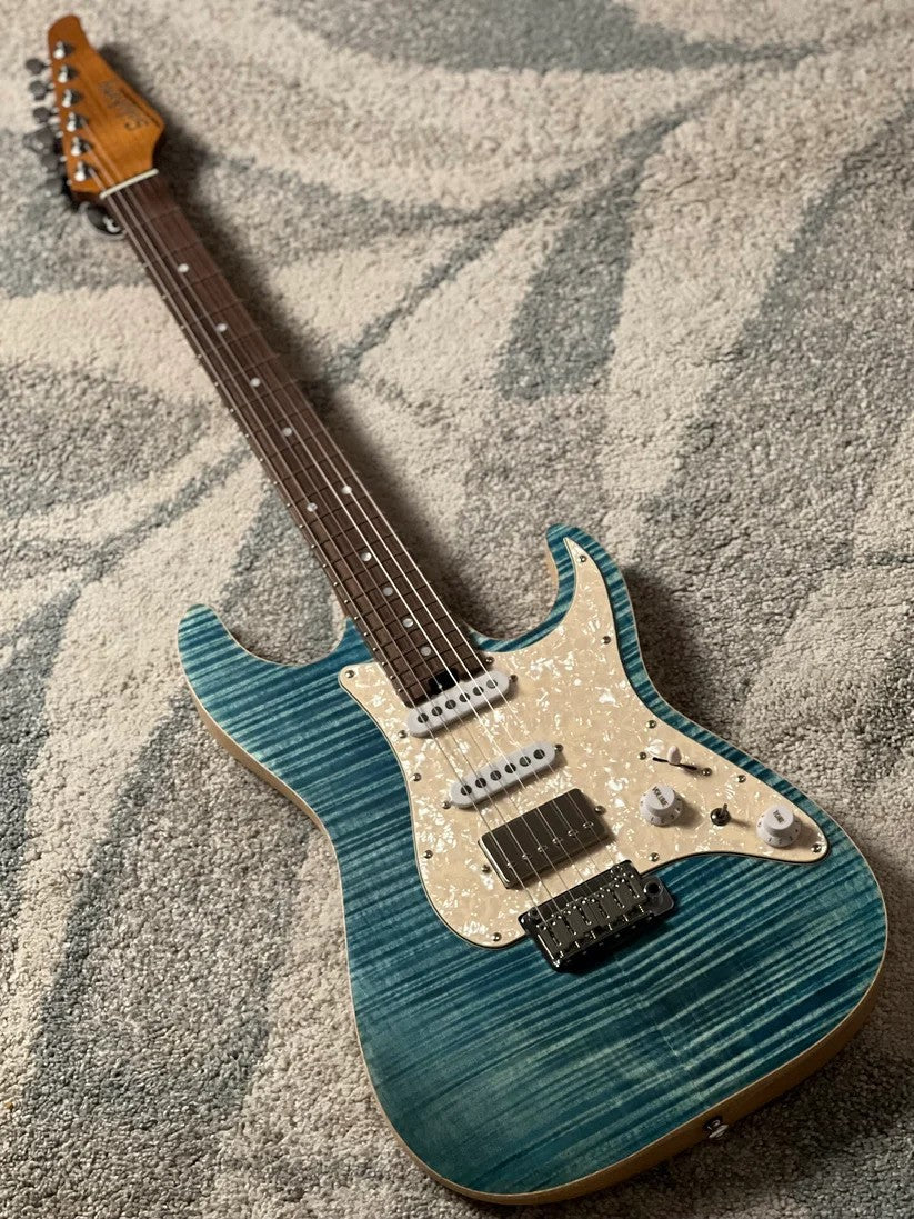 Soloking MS-1 Classic Flat Top FMN with Rosewood FB in Jeans Pacific Blue Limited Edition JESCAR