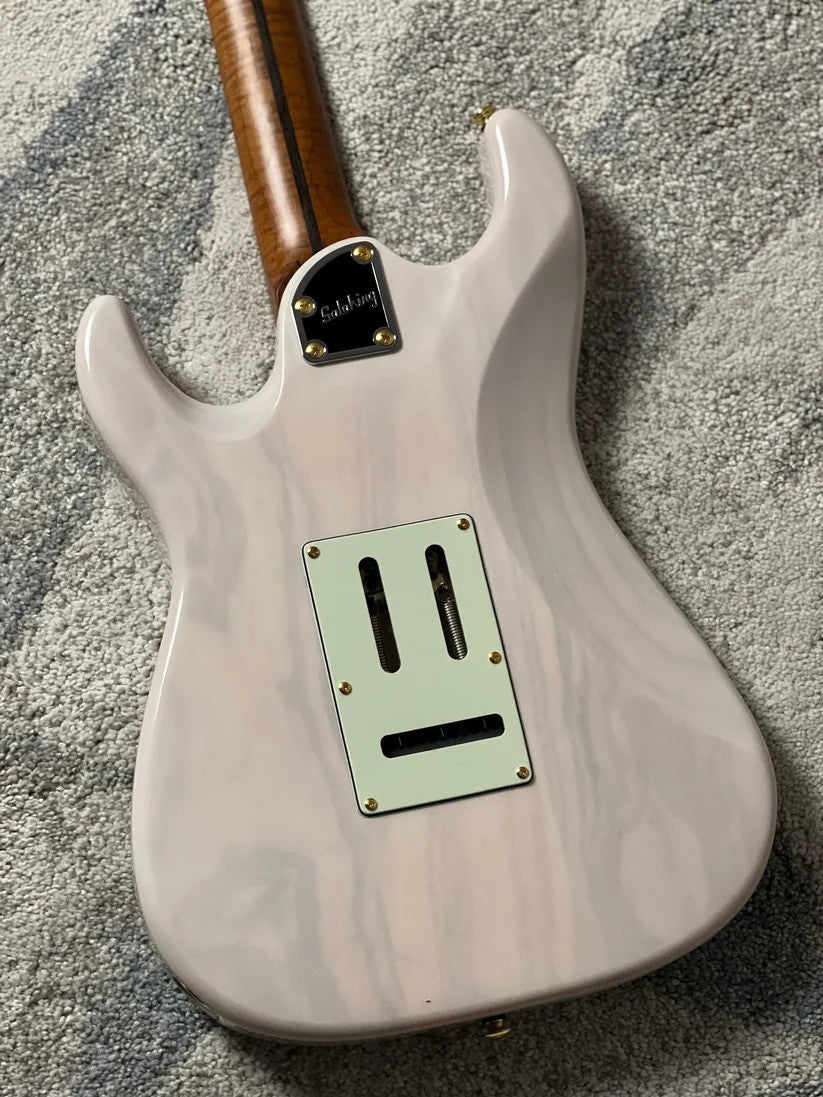 Soloking MS-1 Classic Ash FMN with Roasted Flame Maple Neck in White Blonde Limited Edition