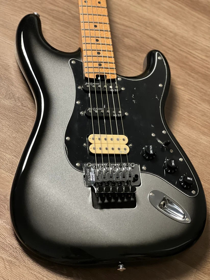 Soloking MS-1 Classic 22 HSS FR with Roasted Maple FB in Silverburst Nafiri Special Run JESCAR