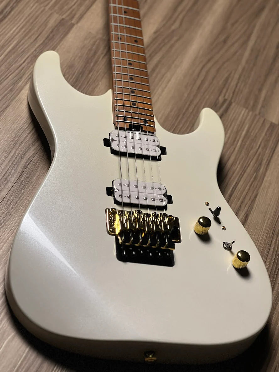 Soloking MS-1 Custom 24 HH FR Flat Top in Pearl White with Gold Hardware Nafiri Special Ru