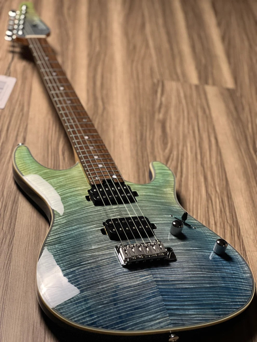 Soloking SM-24 HH Shredmaster with Rosewood FB in Trans Blue Fade