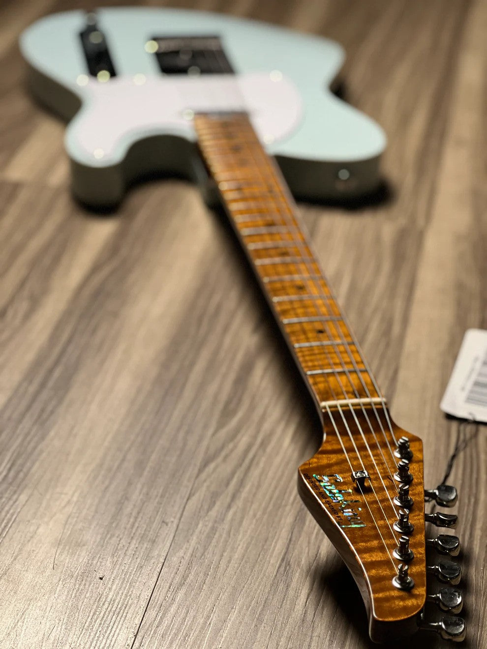 Soloking MT-1 Vintage FMN with Roasted Flame Maple Neck in Faded Sonic Blue Nafiri Special Run