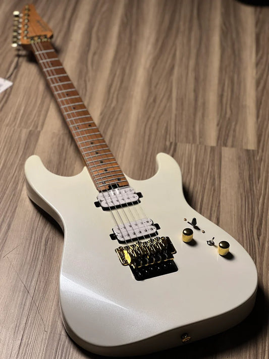 Soloking MS-1 Custom 24 HH FR Flat Top in Pearl White with Gold Hardware Nafiri Special Ru