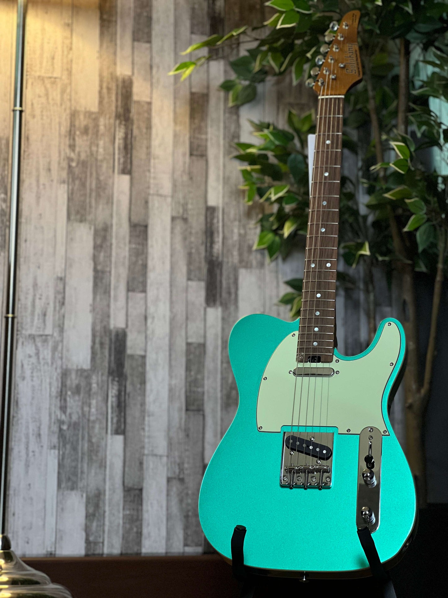 Soloking T-1B Vintage MKII with Roasted Maple Neck and Rosewood FB in Sherwood Green Metallic