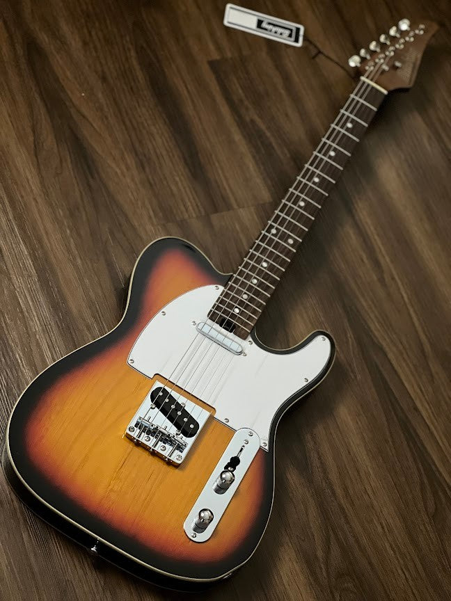 Soloking T-1B Vintage MKII with Roasted Maple Neck and Rosewood FB in 3-Tone Sunburst