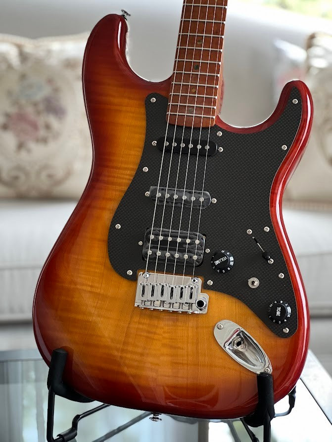 Soloking MS-1 FM Artisan Elite with Roasted Flame Neck in Honeyburst Gloss