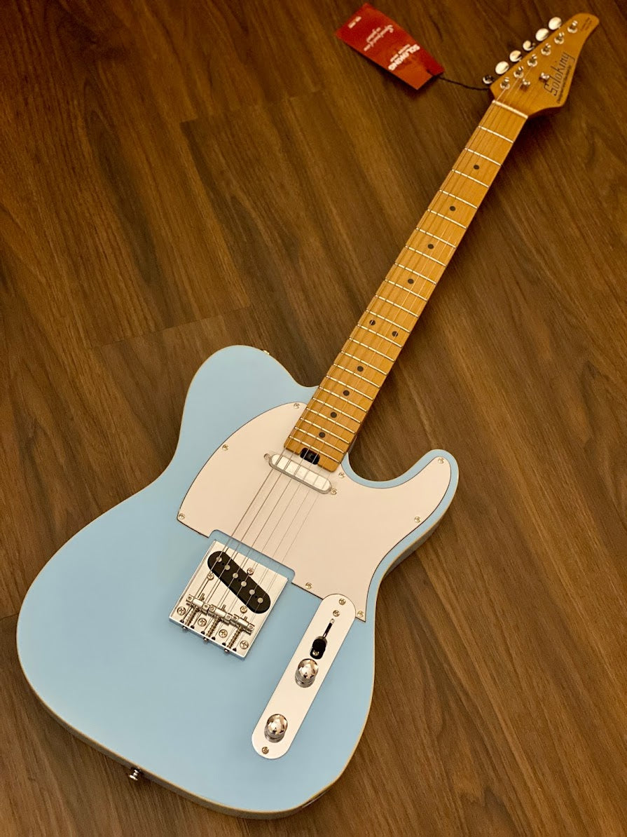 Soloking T-1B Vintage MKII with Roasted Maple Neck and FB in Sonic Blue
