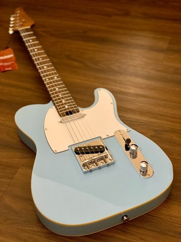 Soloking T-1B Vintage MKII with Roasted Maple Neck and Rosewood FB in Sonic Blue