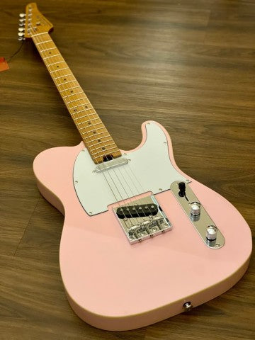 Soloking T-1B Vintage MKII with Roasted Maple Neck and FB in Shell Pink