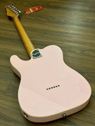 Soloking T-1B Vintage MKII with Roasted Maple Neck and FB in Shell Pink