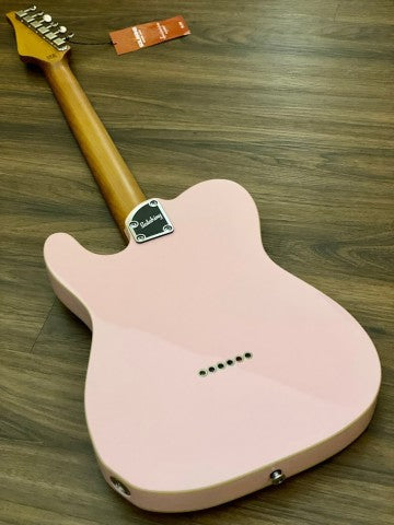 Soloking T-1B Vintage MKII with Roasted Maple Neck and Rosewood FB in Shell Pink