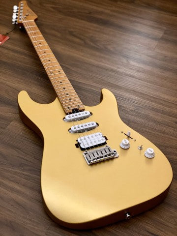 Soloking MS-1 Custom 24 HSS Flat Top in Satin Shoreline Gold (Nafiri Music Special Run)